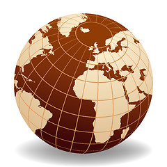 Image showing Globe of the World Europe and Africa