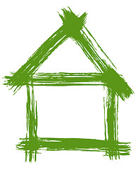 Image showing Vector illustration of a green house