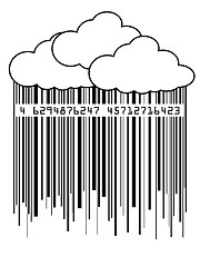 Image showing barcode rain