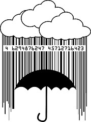 Image showing barcode rain