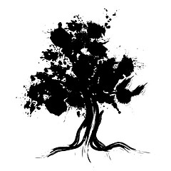 Image showing Abstract tree silhouette 