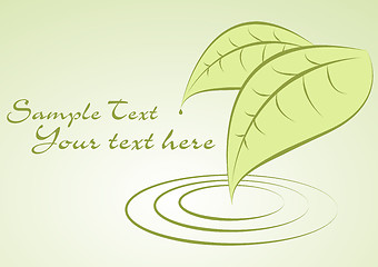 Image showing green leaves vector illustration