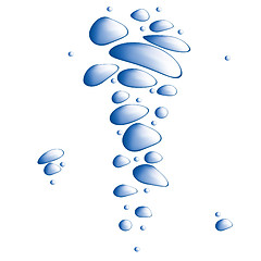 Image showing Blue water bubbles