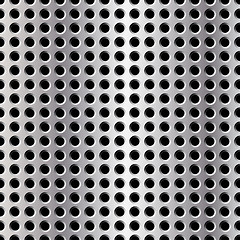 Image showing Seamless vector illustration of perforated metal plate