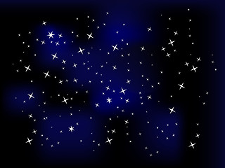 Image showing Night sky with stars