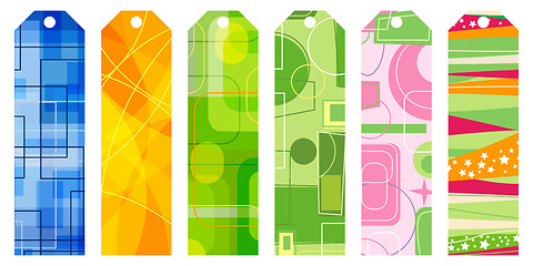 Image showing retro bookmark set