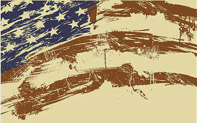 Image showing American flag background