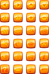 Image showing Vector illustration of glossy multimedia icon set