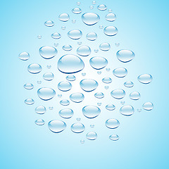 Image showing Blue water with bubbles