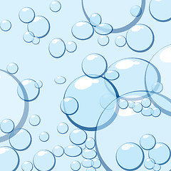 Image showing Blue water with bubbles