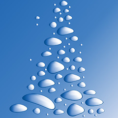 Image showing Blue water with bubbles vector illustration