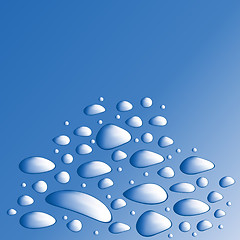 Image showing Blue water with bubbles 