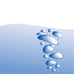 Image showing Blue water with bubbles