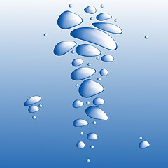 Image showing Blue water with bubbles