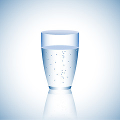 Image showing a glass of mineral water vector illustration 