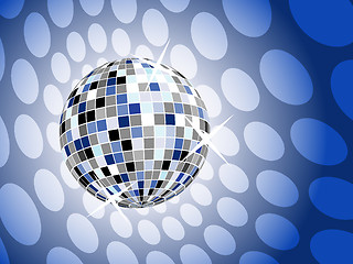 Image showing disco ball on blue background