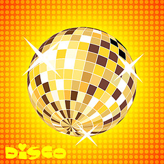 Image showing retro party background with disco ball