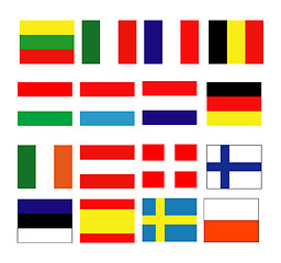 Image showing Vector flags