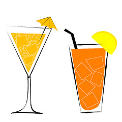 Image showing Cocktails vector illustration