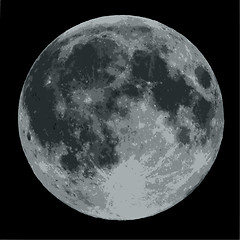 Image showing Full moon against a black sky