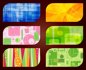 Image showing abstract retro business card backgrounds