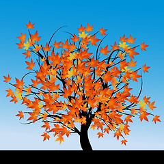 Image showing Abstract tree with autumn leaves