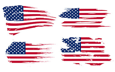 Image showing American flag background