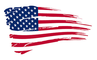 Image showing American flag background