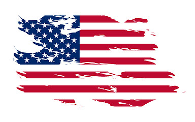 Image showing American flag background 