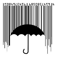 Image showing barcode rain