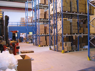 Image showing In a warehouse