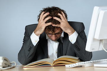 Image showing Bored businessman