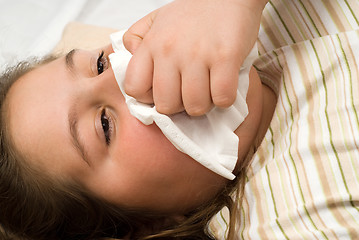 Image showing Blowing Nose