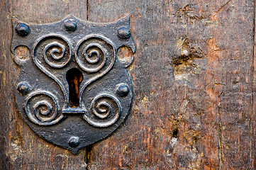 Image showing old wooden door