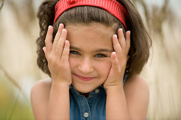 Image showing Smiling kid on the beach