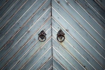 Image showing wooden gates