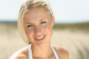 Image showing Beautiful female on the beach