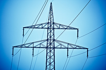 Image showing Electricity pylons