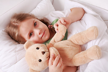 Image showing Child with teddy