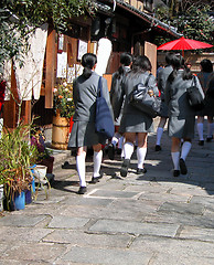 Image showing Japanese Schoolgirls