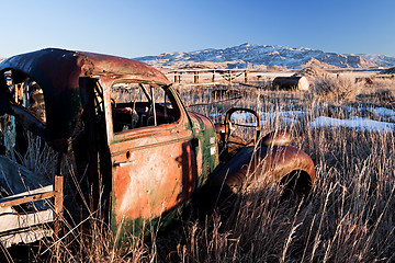 Image showing vintage car abandoned