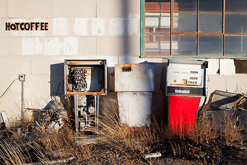 Image showing gas pumps vintage