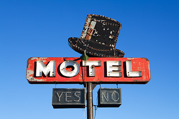 Image showing motel sign retro style