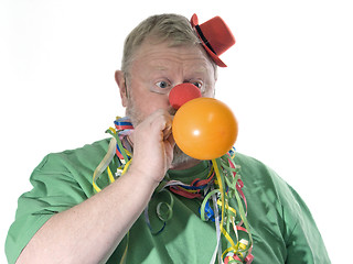 Image showing Clown with balloon