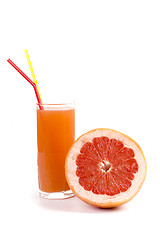 Image showing  grapefruit and juice