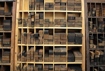 Image showing letterpress wood furniture