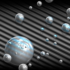 Image showing 3D Chrome Spheres