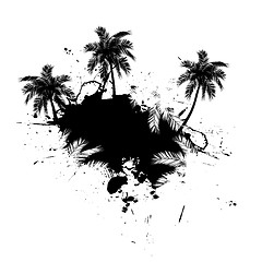 Image showing Palm Trees Grunge