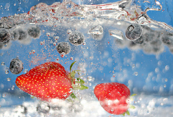 Image showing Summer Berries Plunging