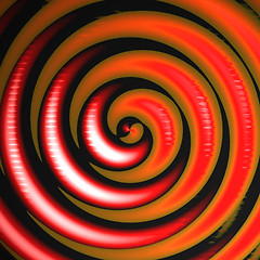 Image showing Orange Red Swirl